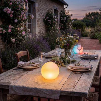 Lucide PINO - Rechargeable Table lamp Indoor/Outdoor - Battery pack - LED Dim. - CCT - 1x1,5W 2700K/6500K - IP65 - Rgb - White